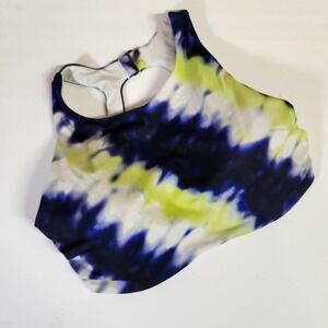 Athleta Swim Top Bikini Tie Dye Underwire Back Hooks 32D/DD Beach Summer Resort
